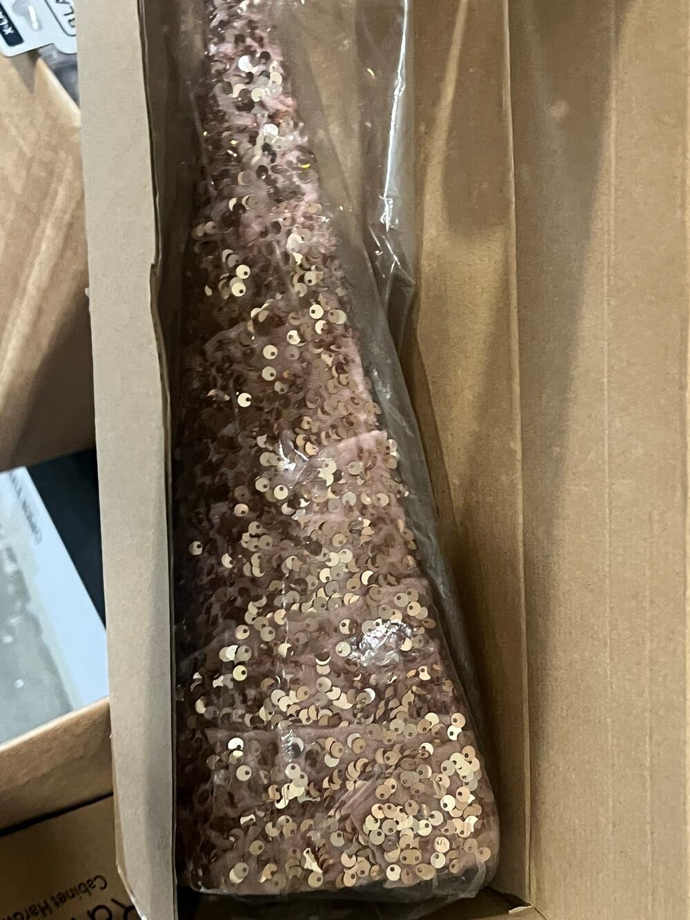 3 Piece Christmas Holidays Decor Sequin Cones with Light NIB